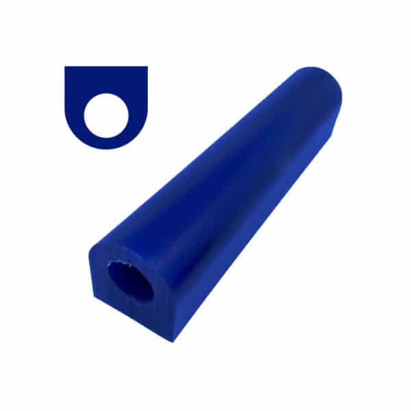 tubo de cera azul, plano con orificio