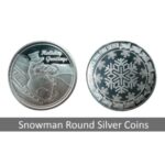 snowman round coin