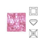 Cubic Zirconia Sintético - Pink